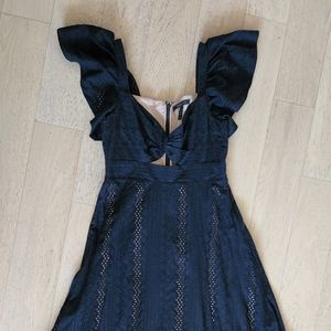 BCBG MAXAZRIA black eyelet dress